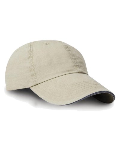 Cappellino in cotone twill Putty/navy