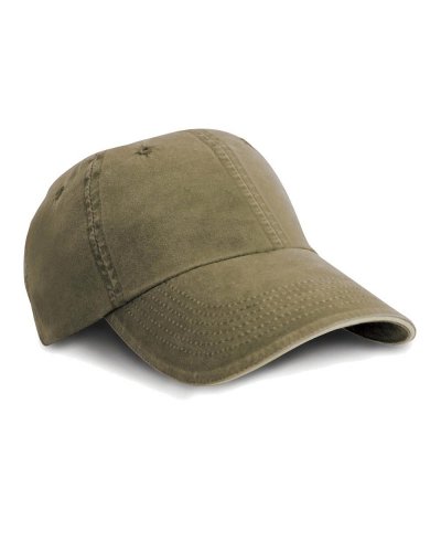 Cappellino in cotone twill Olive/stone