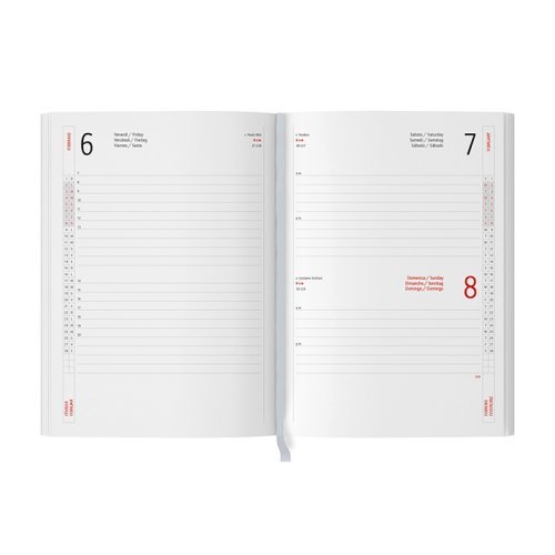 Agenda Giornaliera 2027 ~  15x21 cm, elastico, rubrica, PU