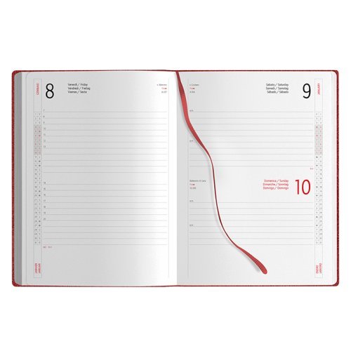 Agenda 2027 Giornaliera Portafoglio 15x21cm PU Multilingue