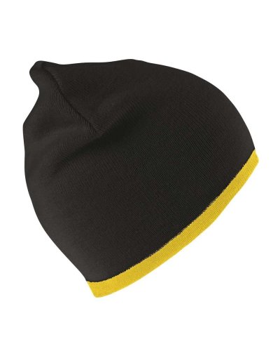 Berretto Reversibile Fashion Fit Nero / Giallo
