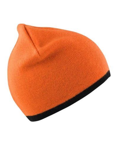 Berretto Reversibile Fashion Fit Arancione / Nero