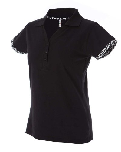 Polo manica corta donna in jersey Nairobi Black