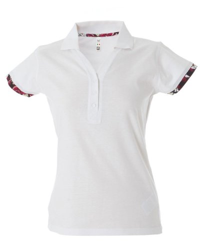 Polo manica corta donna in jersey Nairobi White