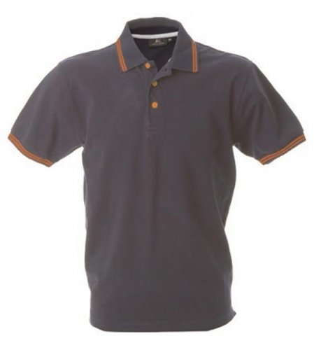 Polo manica corta Stoccarda Grey / Orange