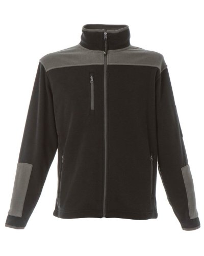 Pile antipilling con tasca zip siul petto Black