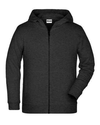 Children's Zip Hoody Black-Heather
