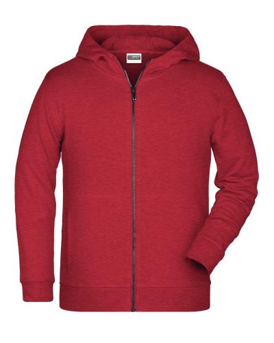 Children's Zip Hoody Carmine-Red-Melange