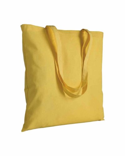 Shopper in cotone colorato manici lunghi da 180 gr