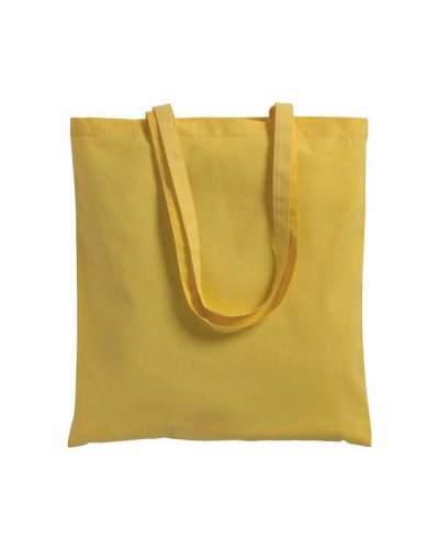 Shopper in cotone colorato manici lunghi da 180 gr