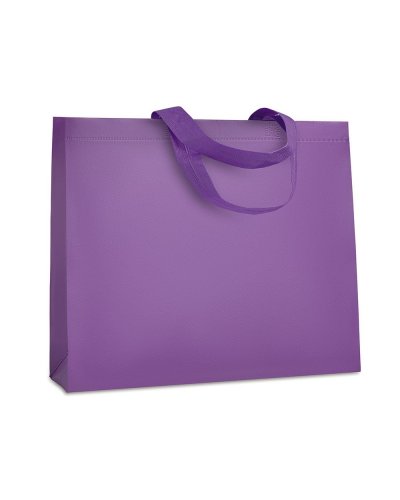 Borsa shopper manici lunghi totalmente personalizzabile 45 x 35 x 10 c White