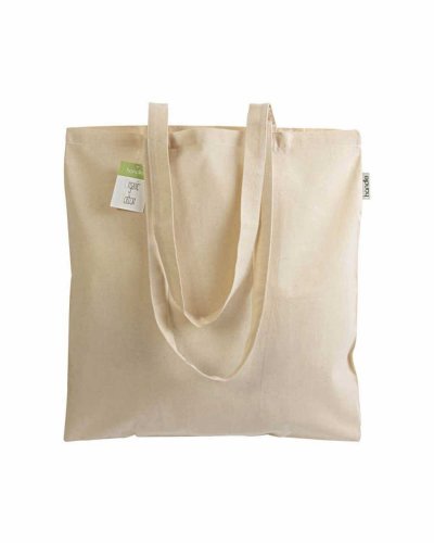 Shopper in cotone organico con soffietto da 150 gr
