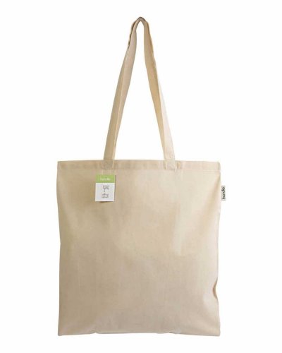 Shopper in cotone organico con soffietto da 150 gr Naturale