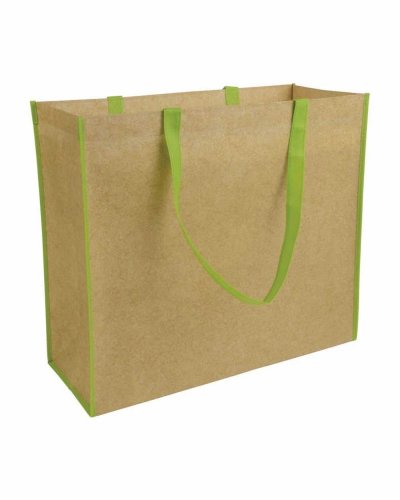 Shopper TNT Laminato con soffietto Verde