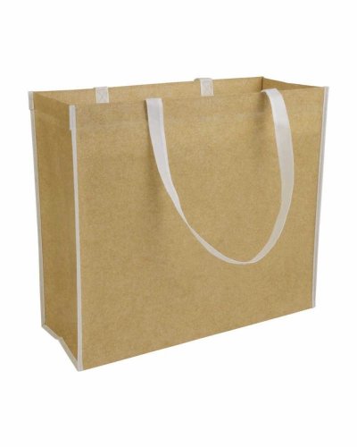 Shopper TNT Laminato con soffietto Bianco