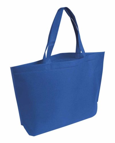 Shopper in TNT con soffietto alla base Blu Royal