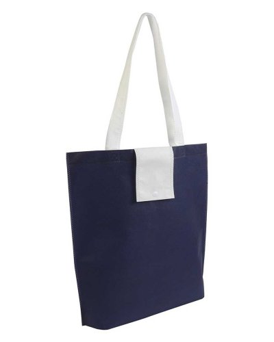 Shopper ripiegabile in TNT Blu scuro