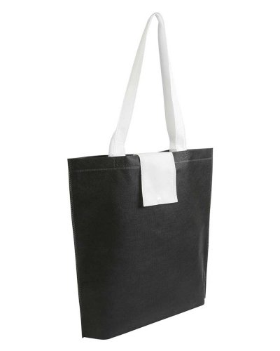 Shopper ripiegabile in TNT Nero