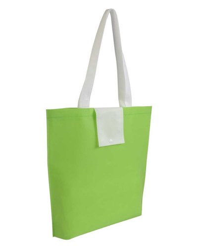 Shopper ripiegabile in TNT Verde mela