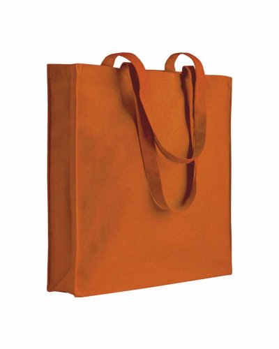 Shopper in cotone colorato con soffietto da 180 gr