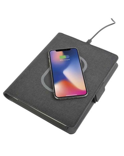 Organizer con wireless charger e quaderno