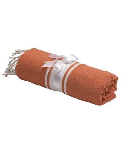 Telo mare/pareo stile Fouta Arancione