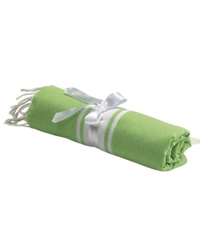 Telo mare/pareo stile Fouta Verde mela