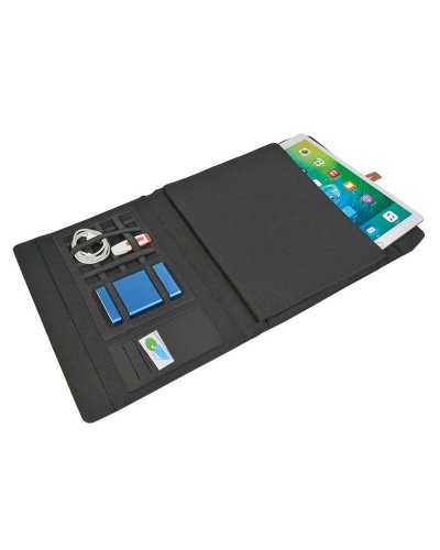 Cartella A4 in Similpelle e tech organizer in tessuto