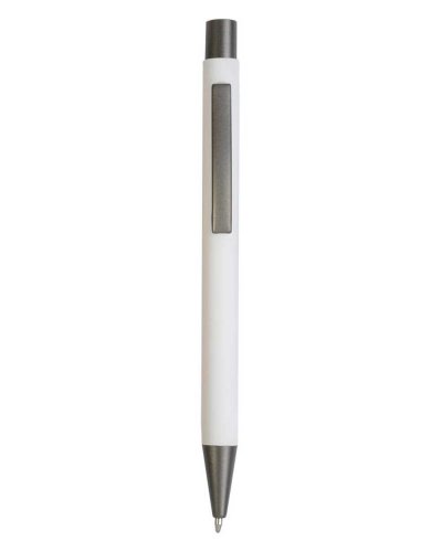 Penna a scatto con particolari bruniti Bianco