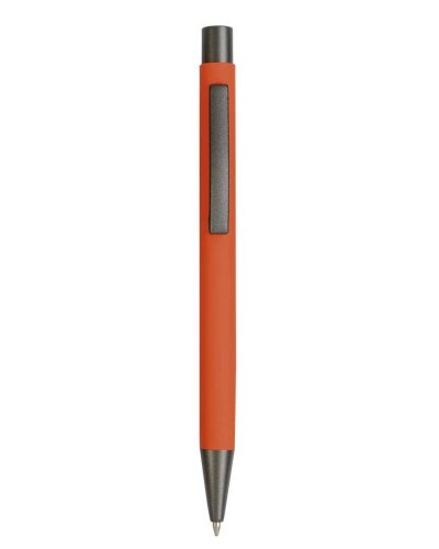 Penna a scatto con particolari bruniti Arancione