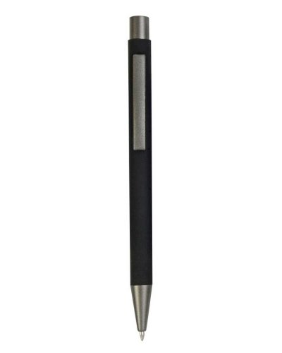 Penna a scatto con particolari bruniti Nero