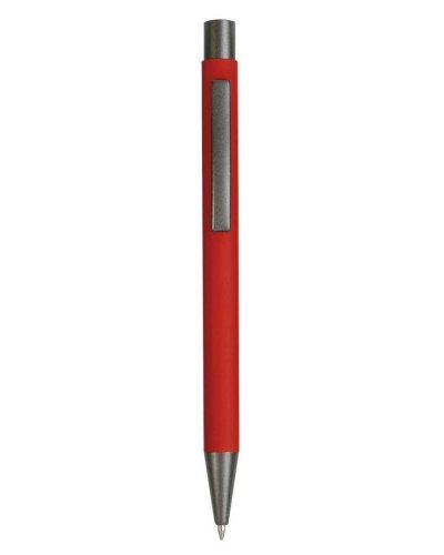 Penna a scatto con particolari bruniti Rosso N