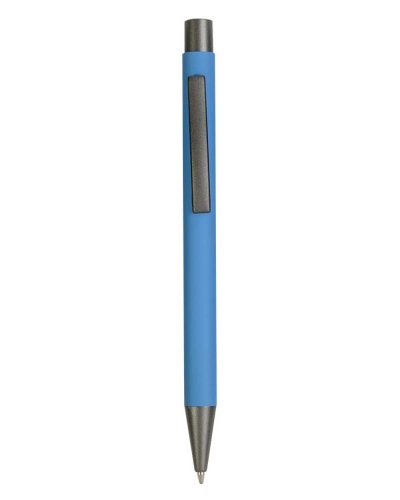 Penna a scatto con particolari bruniti Celeste