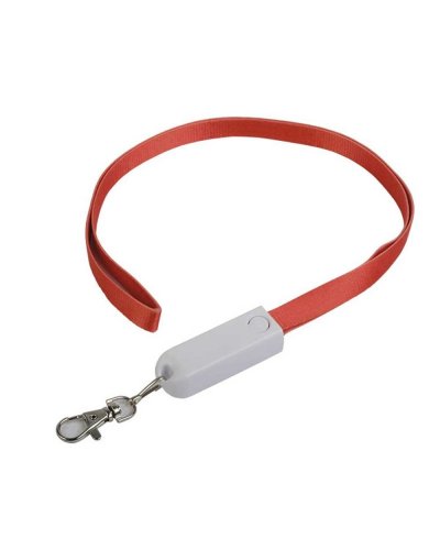 Nastro da collo e cavo di ricarica Rosso