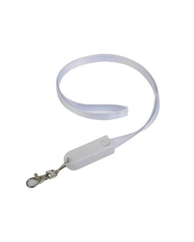 Nastro da collo e cavo di ricarica Bianco