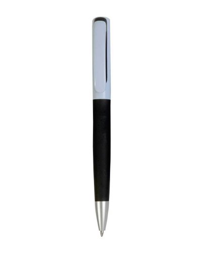 Penna con parte colorata gommata Nero