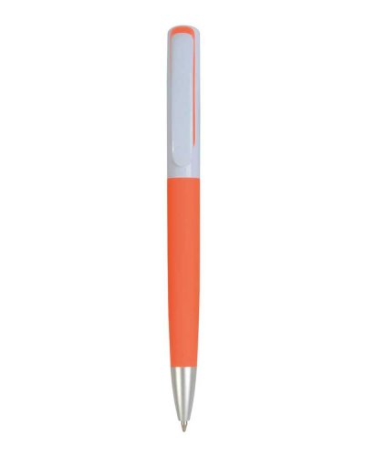 Penna con parte colorata gommata Arancione