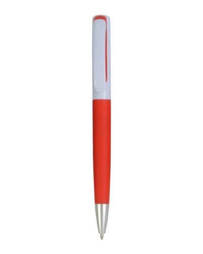 Penna con parte colorata gommata Rosso