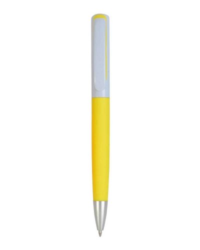Penna con parte colorata gommata Giallo