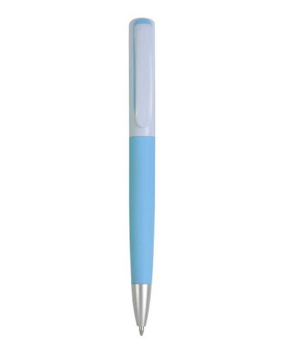 Penna con parte colorata gommata Celeste