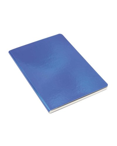 Quaderno in Cartoncino effetto metallizzato Blu Royal