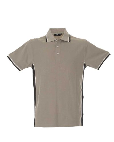 Polo manica corta bicolore Ankara Light Grey/Black