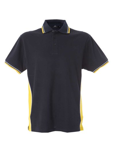 Polo manica corta bicolore Ankara Navy / Yellow