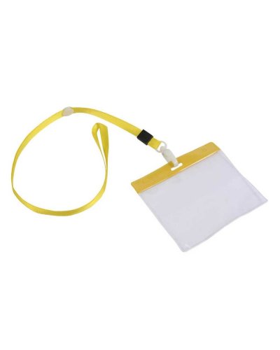 Laccio da collo con porta badge Giallo