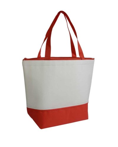Borsa termica in TNT Rosso/Bianco