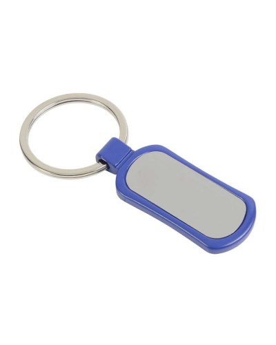 Portachiavi in alluminio satinato Blu Royal