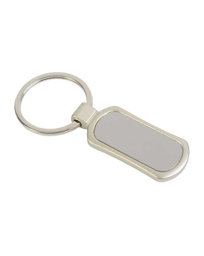 Portachiavi in alluminio satinato Argento