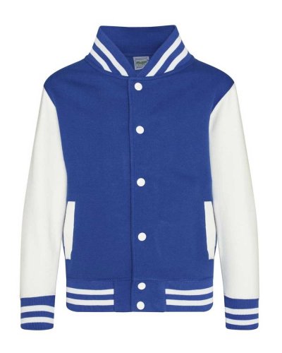 Kids Varsity Jacket Royal/White