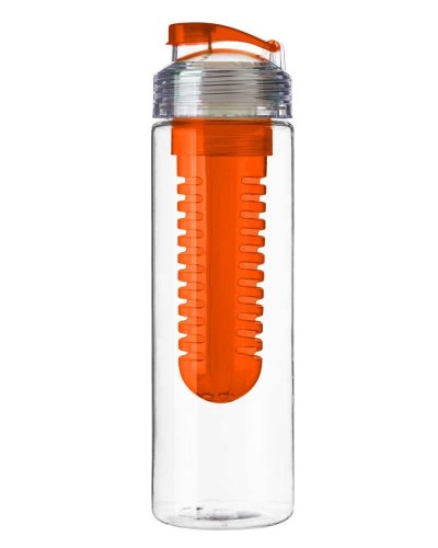 Borraccia in plastica con infusore 650 ml BPA Free Arancio