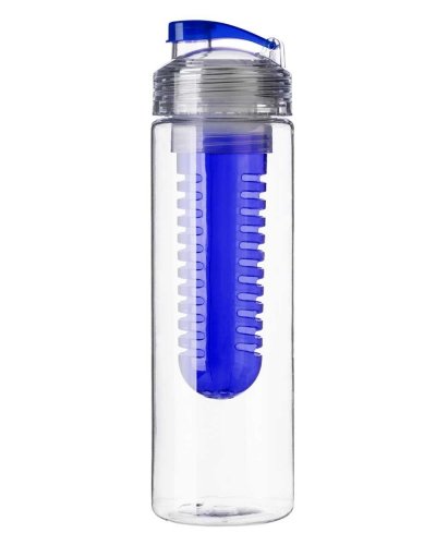 Borraccia in plastica con infusore 650 ml BPA Free Blu